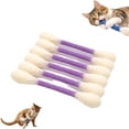 thumbnail image 2 of SeekLGT Cat Qtip Toy Cotton Swab Cat Chew Purple Stick for Teeth Cleaning Interactive Catnip Infused Dental Teething Toys for Bored Indoor Cats 6in 6PC, 2 of 6