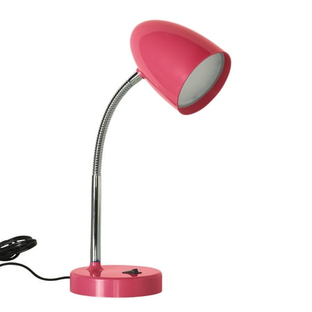 Mainstays Led Desk Lamp Flexible Metal Gooseneck Pink Walmart