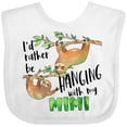 thumbnail image 3 of Inktastic Id Rather Be Hanging with My Mimi Cute Sloths Boys or Girls Baby Bib, 3 of 4