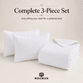 thumbnail image 2 of Noaman 3 Piece Reversible Bedspread Set White King/Cal King, Oversized Quilted Medallion Design, Hypoallergenic Polyester Filling, Ultra-Soft Microfiber, Machine Washable, 2 of 9