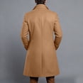 thumbnail image 7 of Danhjin Trench Coats for Men Long Open Front Lapel Long Jackets Long Sleeve Fall Winter Overcoats Business Casual Going out Fashion Outwear, 7 of 7