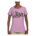thumbnail image 3 of Tired Sleeping Cat | I Wish I Was My Cat Funny Colorful Kitty | Dean Russo Art Animal Lover Womens T-Shirt, Light Pink, X-Large, 3 of 6