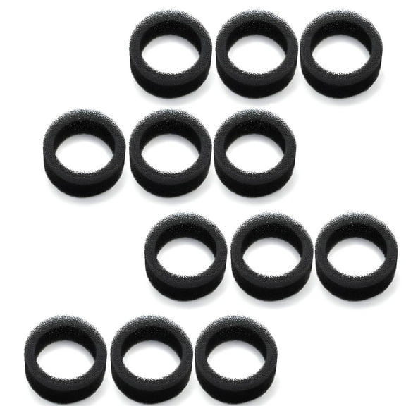 ACDANC 12 Pieces Pet Fountain Foam Filters Round Sponge Black Filter Foam Pet Cat Fountain Replacement Filter for 2.5 L/ 84 oz Stainless Steel Cat Fountain Pet Drinking Water Stay Healthy Clean