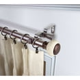 thumbnail image 2 of Domovina Timothy 1-inch Double Curtian Rod-Color:Black,Size:66-120", 2 of 2