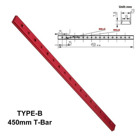 

BCLONG 100-450mm Aluminium Alloy T-track/T-Bar Slider Miter Jig DIY Woodworking Tool