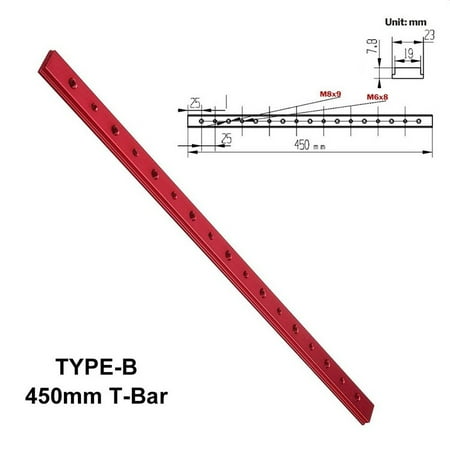 

BCLONG 100-450mm Aluminium Alloy T-track/T-Bar Slider Miter Jig DIY Woodworking Tool