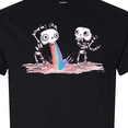 thumbnail image 4 of Inktastic Skeleton Pukes Rainbow T-Shirt, 4 of 5