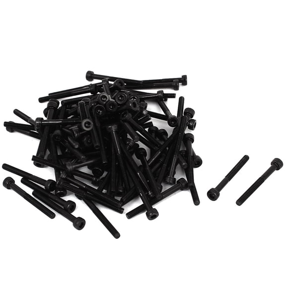 100Pcs M3x30mm 12.9 Alloy Steel Screw Cap Point Hex Socket Screws Bolts