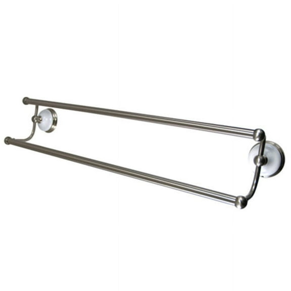 Victorian Hot Springs 26.75" Double Towel Bar, Satin Nickel