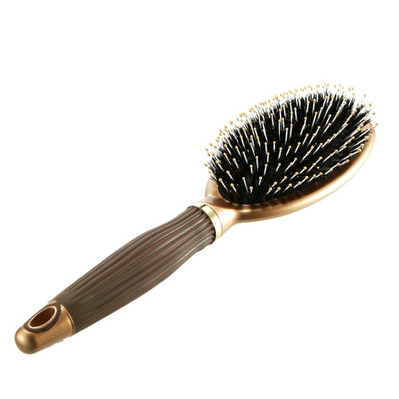 Boar Bristle Hair Brush Anti-static Puddle Comb Nylon Massage Hair Care Tool Non-slip Handle