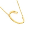 thumbnail image 6 of 18kt Gold Plated Sideways "H" Initial Charm Necklace, 6 of 7