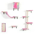 thumbnail image 5 of Anbile Colorful Cat Tree Set, Multi-Purpose Cat Toy with Platform, Litter Box, Cat Perch, Cat Bridge and Scratching Post, 5 of 5