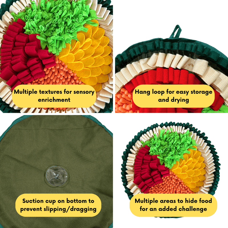 LUVMYFIDO Sushi Enrichment Foraging Snuffle Mat for Dogs, Dog Puzzle Toy, Slow Feeding Mat