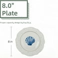 thumbnail image 3 of Pacifica Home 4pcs Coastal 8 Inch 10.5 Inch Scalloped Salad Plates, Dinner Plates, Appetizer Plates for Salad, Fruit - Dishwasher Safe, Set of 4, 3 of 4