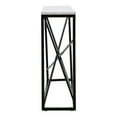 thumbnail image 4 of HomeRoots 402367 52 in. White & Black Faux Marble Frame Console Table, 4 of 5