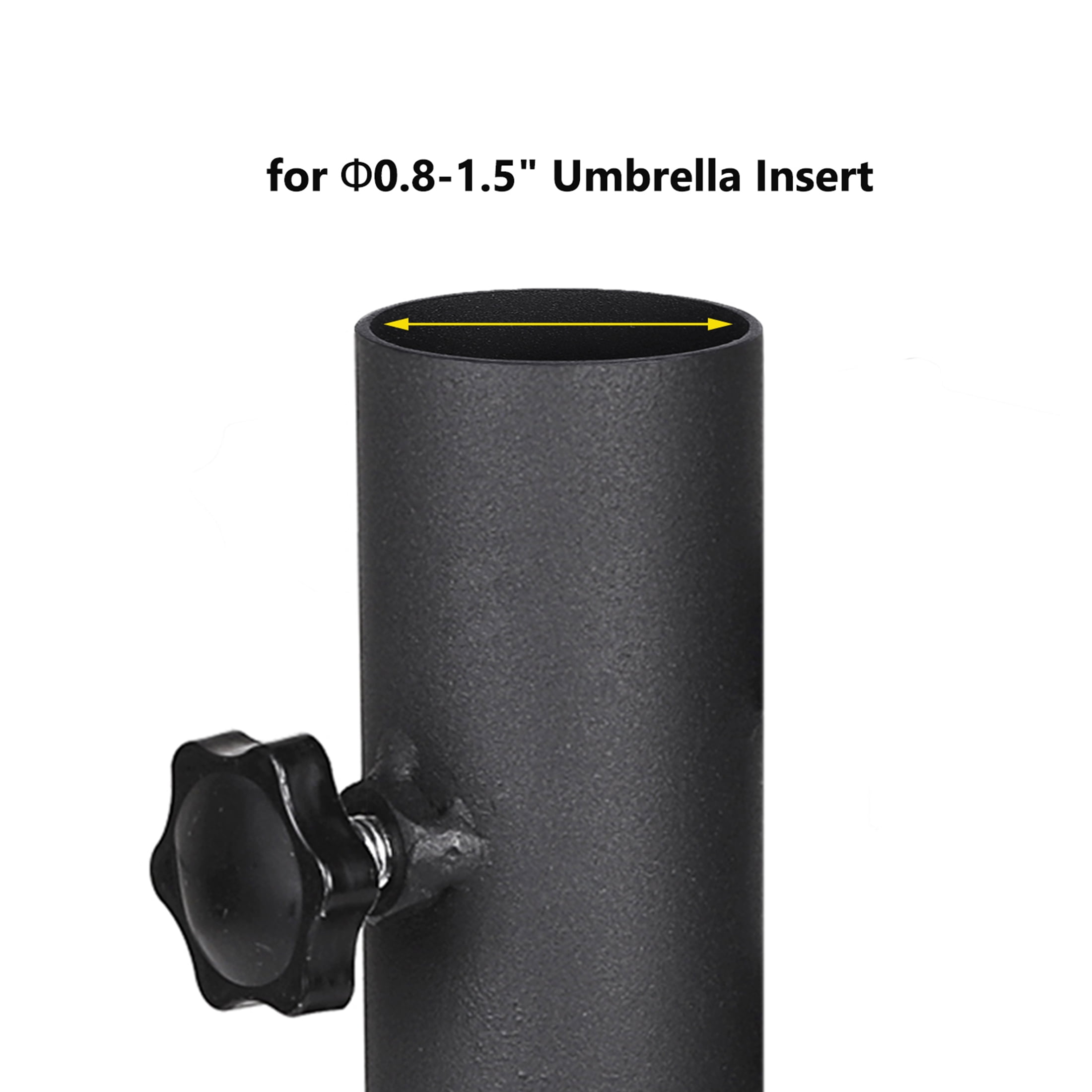 VANROUG Patio Umbrella Base Heavy Duty Umbrella Holder Outdoor Umbrella Base Stand Mount Double Hand-Turn Knob for Deck,Patio, Dock,Boat,Courtyard Balcony,Garden,Pontoons,Picnic Table