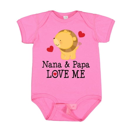 

Inktastic Nana and Papa Love Me Grandparents Gift Baby Boy or Baby Girl Bodysuit