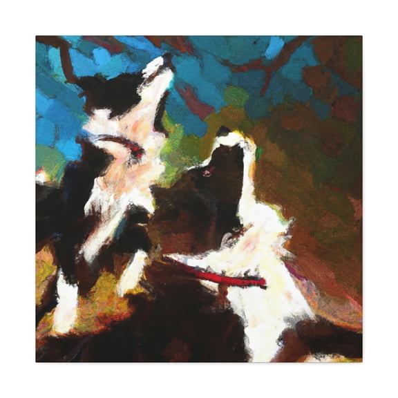 Border Collie Impasto - Canvas