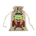 thumbnail image 1 of Christmas Decorations Halloween Drawstring Candy Bag Linen Burlap Pouch for Trick Or Party Wrapping, 1 of 5