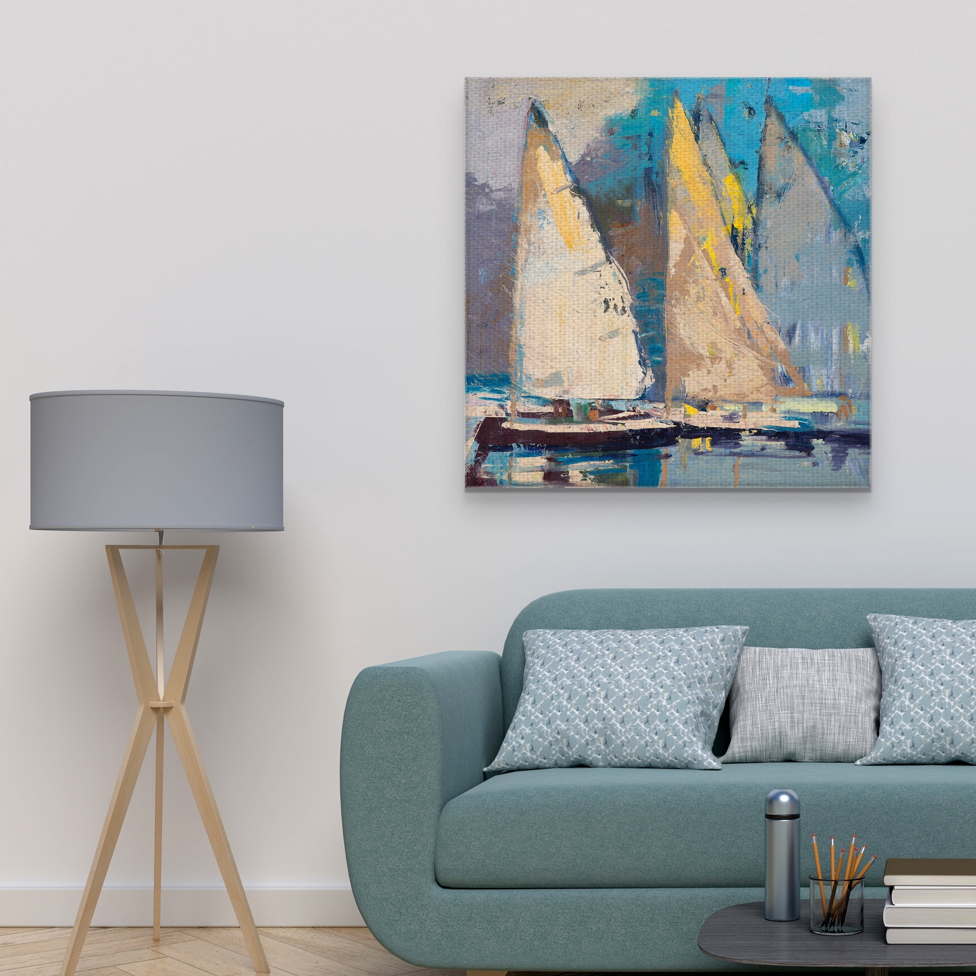 Masterpiece Art Gallery Breeze Sail & Sky by Beth Forst Canvas Art Print 30" x 30"