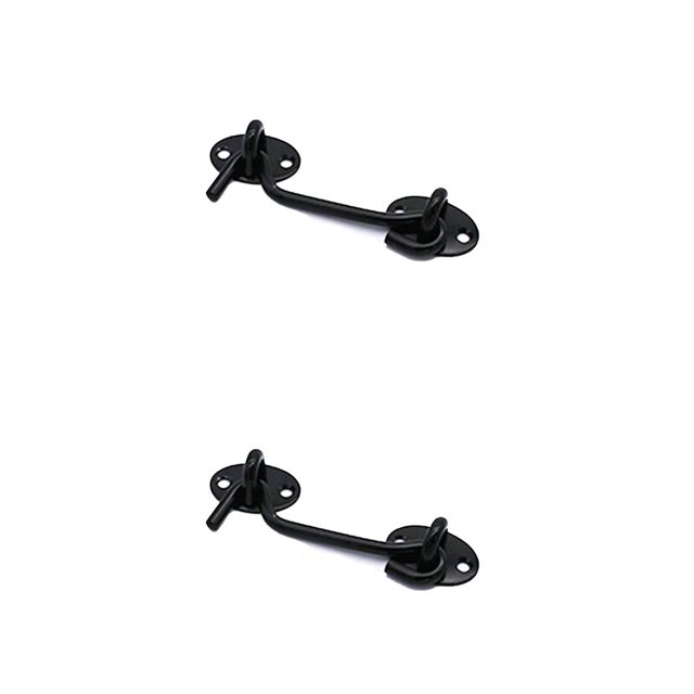 Speravity Pestillo para ventana, interruptor de seguridad, gancho para armario de baño, soporte de captura de Metal negro multifuncional con tornillos, Type4 NO4 Speravity CBP391658