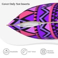 thumbnail image 5 of ZNDUO Throw Pillow, 18"x18" Bed Pillow and Couch Pillows - Indoor Decorative Pillows，Tribal Purple Seamless Throw Pillow, 5 of 8