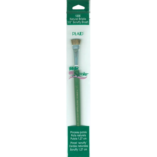 Plaid 1Stroke Brush, 1/2", Scruffy
