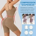 thumbnail image 6 of LELINTA Strapless Cupped Mid-Thigh Bodysuit High Waist Control Butt Lift Slimming Body Shaper Thigh Slimming Under Dress Waist Trainer Cincher one-piece Body Shaper XL Black/Brown, 6 of 8