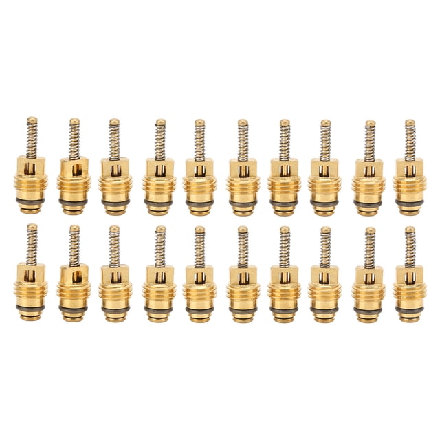 20 piezas de núcleo de válvula de aire acondicionado de aleación de aluminio y cobre para automoción, núcleos de válvula de alta presión para aire acondicionado.