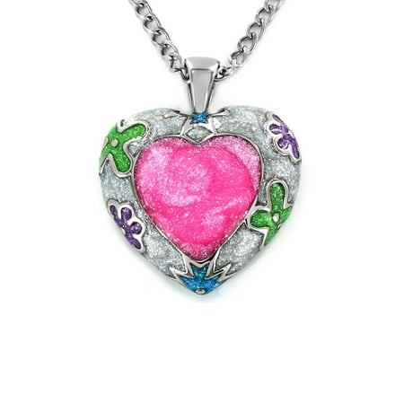 Coastal Jewelry Colored Enamel Stainless Steel Heart Pendant