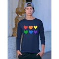 thumbnail image 2 of Colorful Hearts Pride Design Tee Long Sleeve Men's, 2 of 4