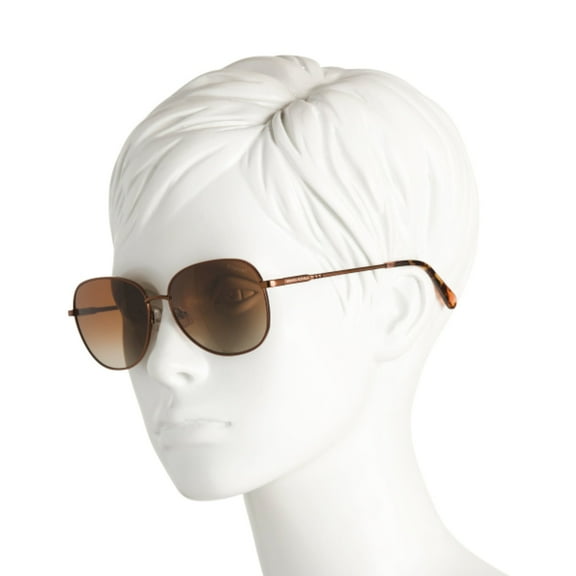 Banana Republic Women's Unisex Aviator Bronze Tone Metal Frame 56mm Polarized Sunglasses-Bronze