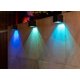 thumbnail image 3 of Luces de pared para exteriores para Patio, apliques de pared Led, accesorio de iluminación impermeable, paquete de 2 (luz cálida + luz de color) Rojo Verde, 3 of 5