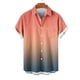 thumbnail image 3 of Ceisia Men's Gradient Print Short Sleeve Button Down Shirt for Casual & Vacation Wear Orange XXL Gifts, 3 of 4