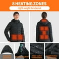 thumbnail image 3 of Womens Heated Jacket with 2PCS 10000mAh Power Bank,3 Heating Level and 8 Heating Zone(M), 3 of 6