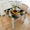 thumbnail image 3 of HAOXIT Fitted Tablecloth, Elastic Edge Table Cover for Indoor Outdoor Holiday Banquet Picnic Gift 48''x48'', 3 of 8