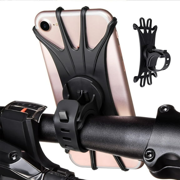 Bicycle Phone Holder, 360° Rotatable Silicone Bicycle Phone Holder, Adjustable Bicycle Motorcycle Phone Holder, Universal Handlebar for Bicycles, Motorcycles, Scooters, Strollers