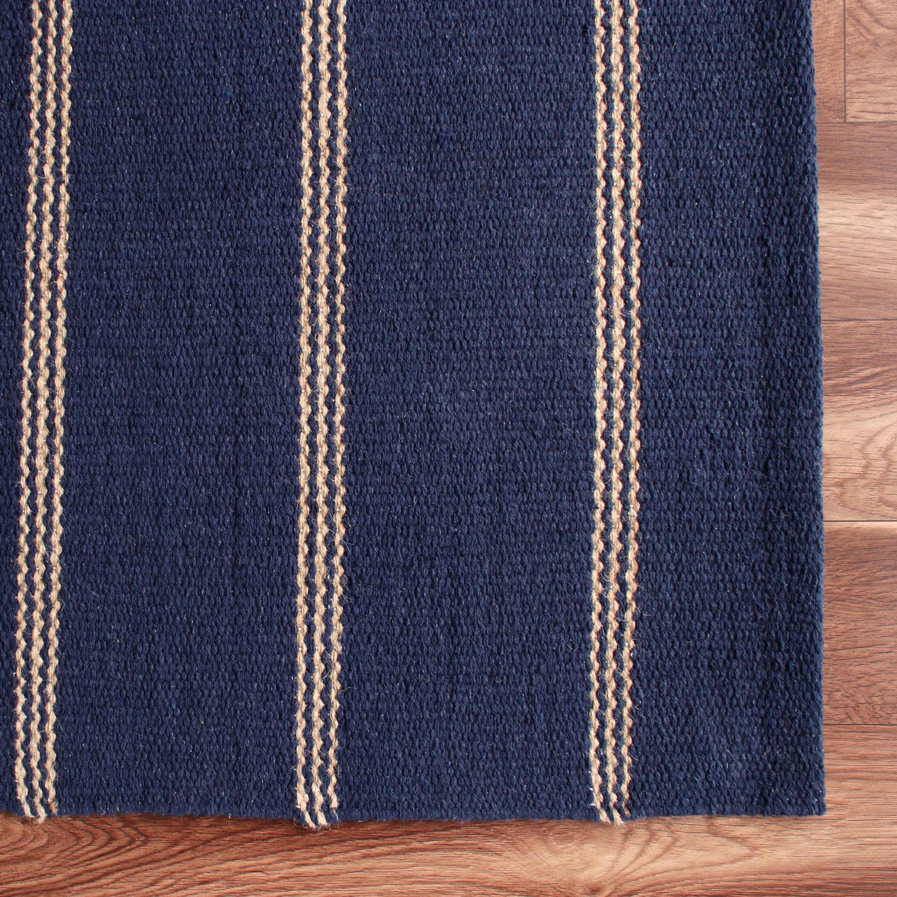 Ox Bay Striped Hand-Made Area Rug, 12' x 9'