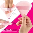 thumbnail image 3 of 12 Pieces Powder Puff with Cleansing Puff Face Triangle Makeup Puff for Loose Powder Body Velour Cosmetic Setting Sponge Velvet Washable Beauty Makeup Tool (Pink), 3 of 5