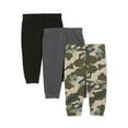 Garanimals Baby Boys' Fleece Jogger Pants, 3Pack, Sizes 6M24M