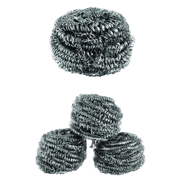 Stainless Steel Sponges, Steel Wool Scrubber, Scrubbing Scouring Pad for Pots, Pans and Ovens Great for Kitchen, Bathroom, Outdoors by EcoQuality