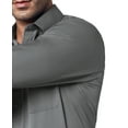 thumbnail image 4 of DEMEANOR Long Sleeve Stretch Dress Shirt for Men Solid Button Down Shirt Slim Fit, 4 of 6