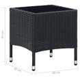 thumbnail image 5 of Mesa de patio VidaXL de poliratán negro con tablero de cristal, 5 of 5