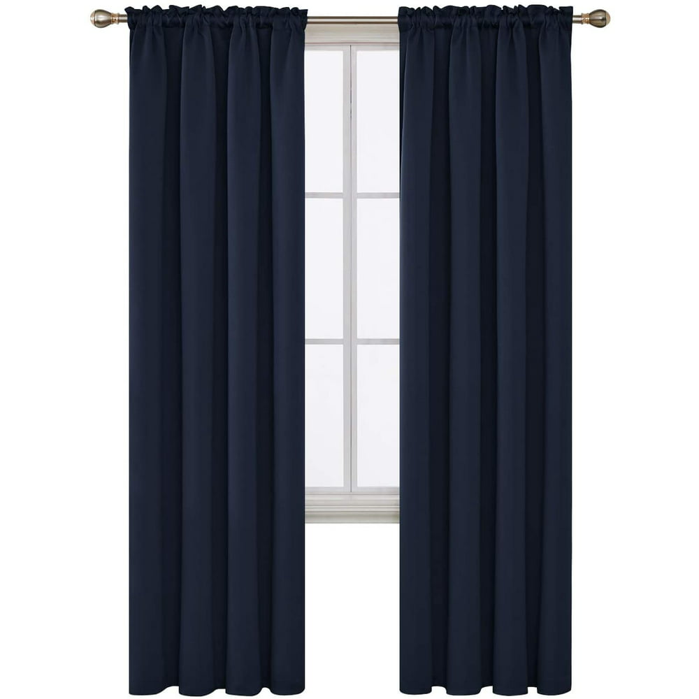Deconovo Extra Long Rod Pocket Curtains Thermal Insulated Room