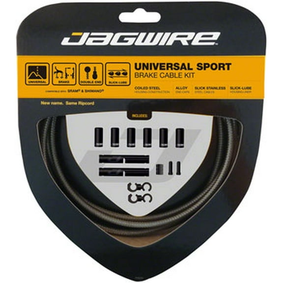 Jagwire Universal Sport Brake Cable Kit, Carbon Silver