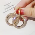 thumbnail image 1 of Up to 65% Off Fashion Luxury Round Diamond Earrings Rhinestone Glitter Earrings For Women, Diamond Hoop Earrings For Women Necklace Rings Earring Jewelry on Clearance, 1 of 6