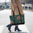 thumbnail image 4 of FORMRS Canvas Laptop Tote Bag for Women with 15.6" Computer Compartments Shoulder Handbag, Floral Christmas, 4 of 7