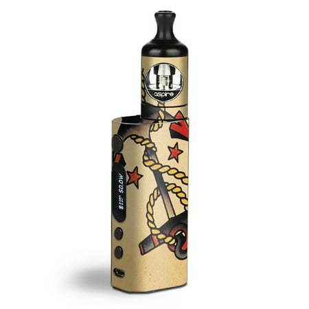 - Skin Decal Vinyl Wrap for Aspire Zelos 50W starter Kit Vape stickers skins cover / Tattoo Anchor, Traditional Art