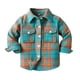 thumbnail image 1 of Gibobby Chaqueta de invierno para niñosNiños Niño Bebé Unisex Otoño Invierno Plaid Tops Camisa De Manga Larga Abrigo Chaqueta Cardigan Ropa(Azul, 6-12 Meses), 1 of 3