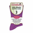 thumbnail image 2 of Sock Snob - 3 Pairs Ladies Anti Odour Loose Wide Top Non Elastic Bamboo Socks, 2 of 2